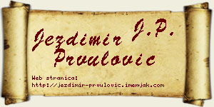 Jezdimir Prvulović vizit kartica